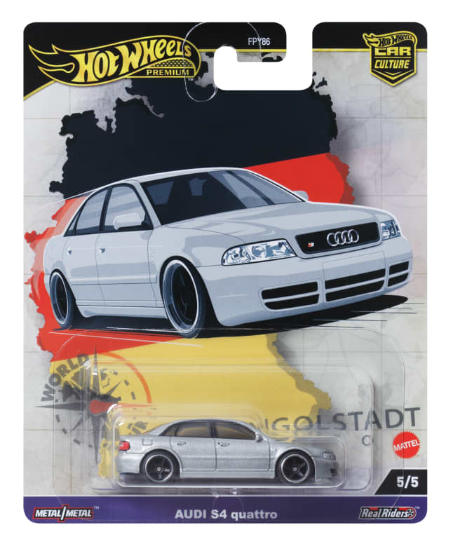 Hot Wheels Premium Car Culture World Tour Audi S4 Quattro 1:64 Scale Collectible Toy Vehicle - Imagem 1 de 6