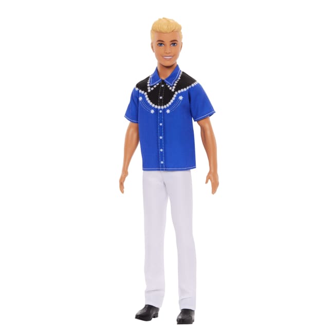 Barbie 65th Anniversary Blonde Ken Doll, Western Look | Mattel