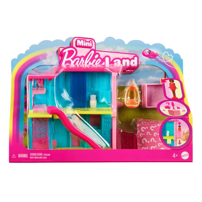 Barbie Mini BarbieLand Casa de Muñecas Azul y Amarilla - Imagen 1 de 6