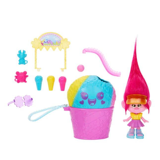 Dreamworks Trolls Fun Fair Surprise Fairfest Queen Poppy Small Doll & 10 Accessories - Image 1 of 5