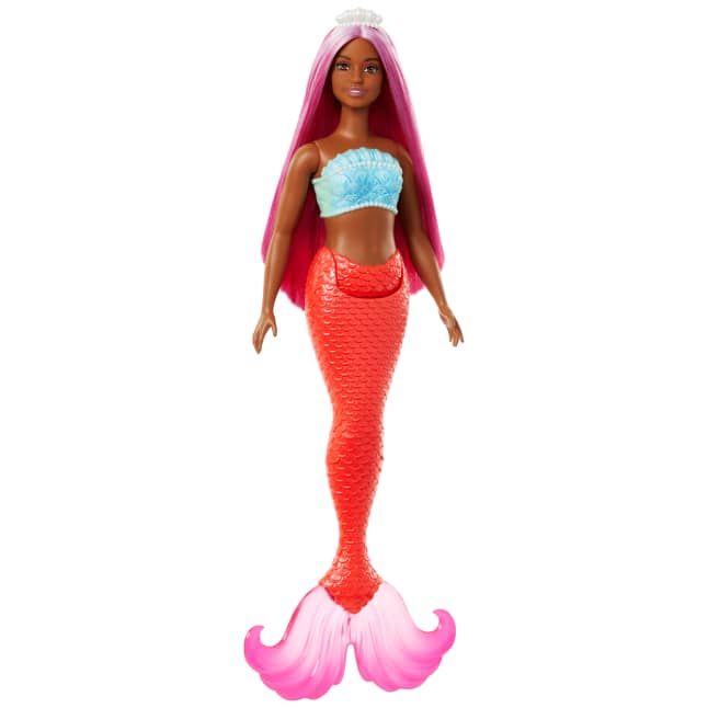 Barbie Mermaid Doll With Magenta Hair, Tropical Red Tail And Headband Accessory - Image 1 of 6