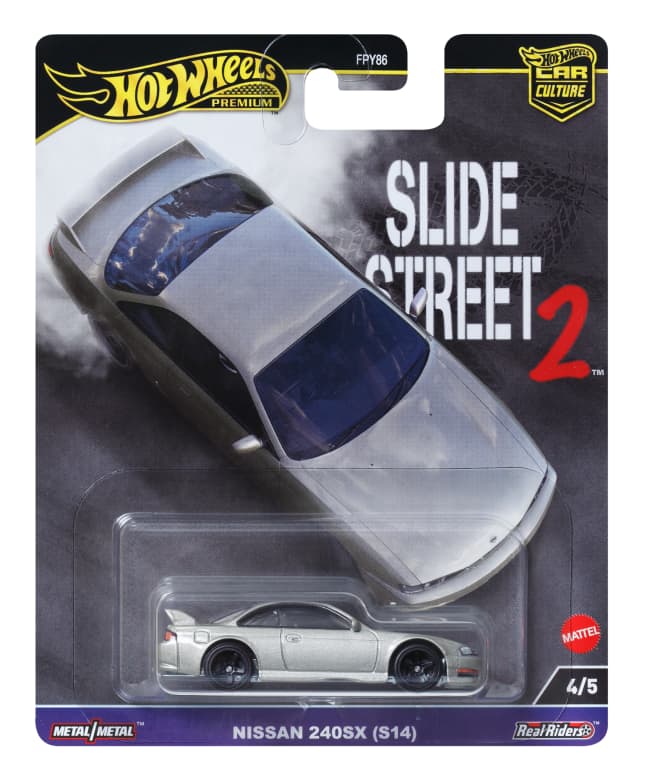 Hot Wheels Premium Car Culture Slide Street Nissan Silvia S14 1:64 Scale Collectible Toy Vehicle - Image 1 of 6