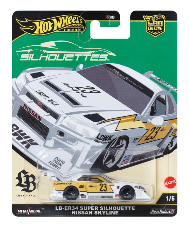 Hot Wheels Premium Car Culture Silhouettes Lb-Er34 Super Silhouette Nissan Skyline 1:64 Scale Car - Image 1 of 6