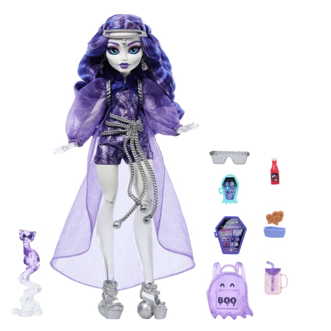 Monster High-Spectra Vondergeist-Poupée, Furet Rhuen et Accessoires - Image 1 of 6