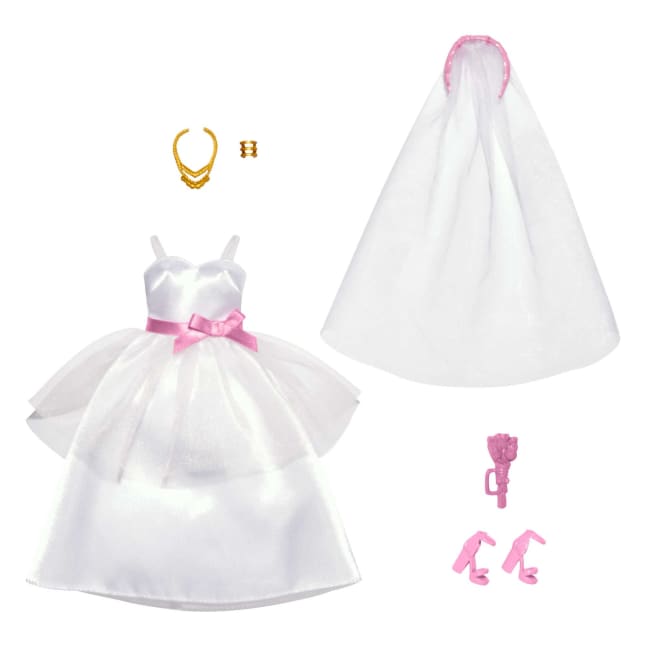 Barbie Clothes, Bridal Fashion Pack For Barbie Doll On Wedding Day - Image 1 of 3