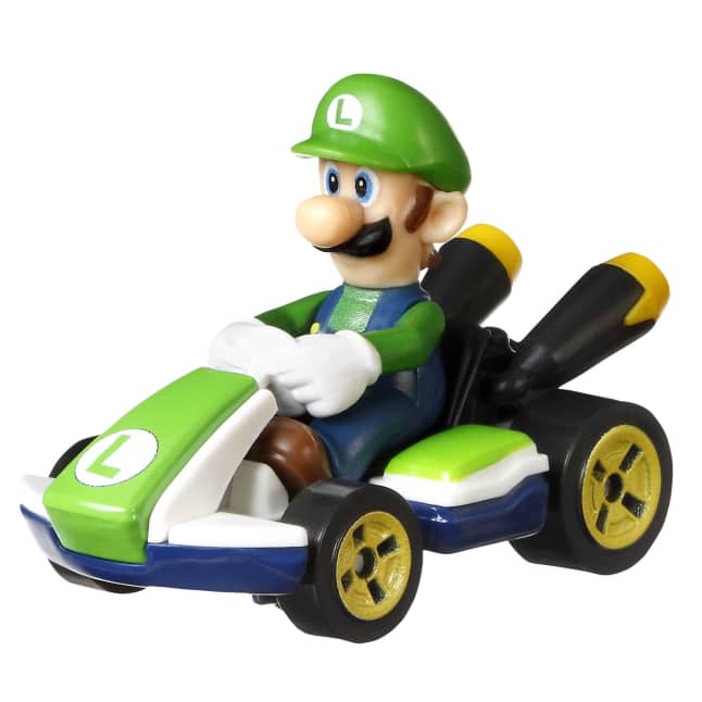 Hot Wheels Mario Kart Vehículo de Juguete Luigi Estándar Kart - Image 1 of 3