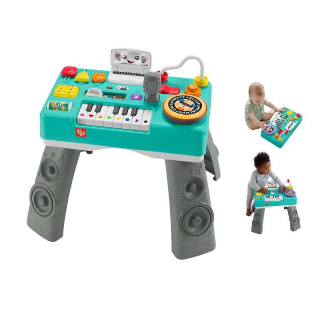 Fisher-Price Laugh & Learn Mix & Learn DJ Table Musical Learning Toy For Baby & Toddler, Multilanguage Version - Image 1 of 6