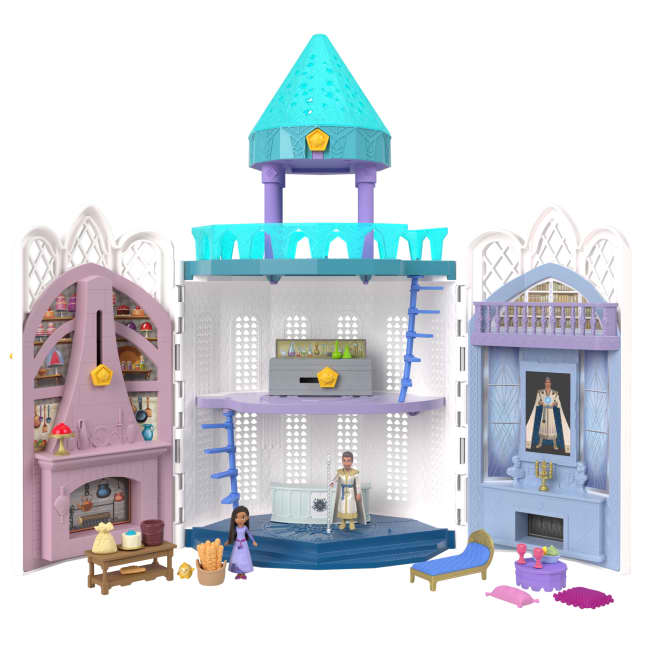 Disney's Wish Rosas Castle Playset, Dollhouse With 2 Posable Mini Dolls, Star Figure & 20 Accessories - Image 1 of 6