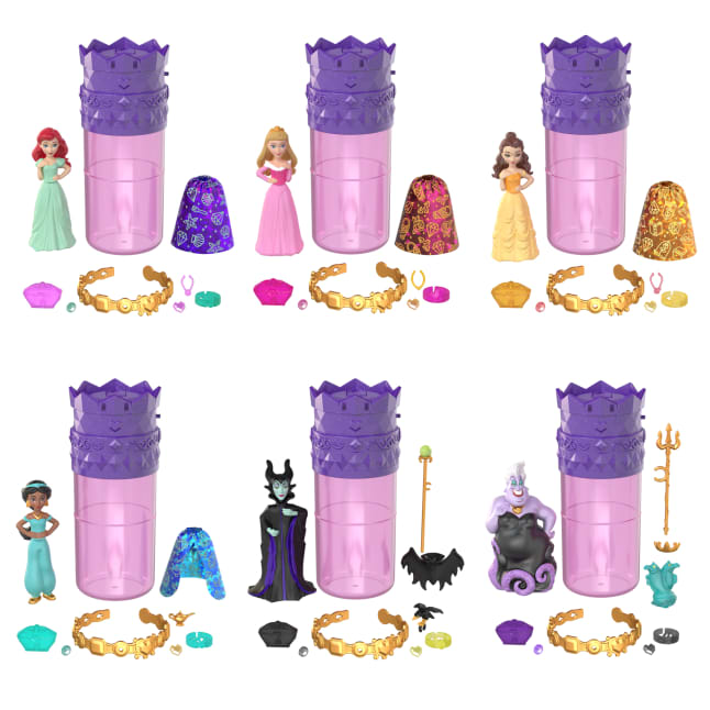Disney Princess Royal Color Reveal Princess Or Villain Small Doll With 5 Surprises (Dolls May Vary) - Imagem 1 de 6