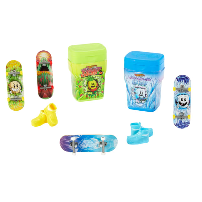 Hot Wheels Skate, 2 Flavor Containers With 4 Exclusive Fingerboards And 2 Pairs Of Removable Skate Shoes, 2 Storage Containers (8 Items Total) - Image 1 of 4