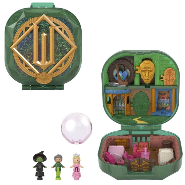 Polly Pocket Micro Dolls And Playset, Collector Wicked Compact With Hat And Bubble Accessories - Imagem 1 de 6