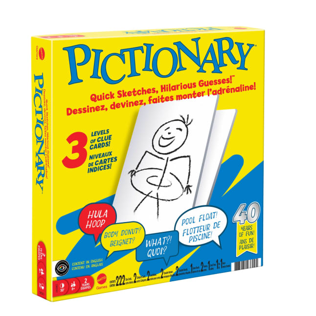 Pictionary Family Board Game For Kids, Adults And Game Night With Erasable Boards And Markers - Image 1 of 6