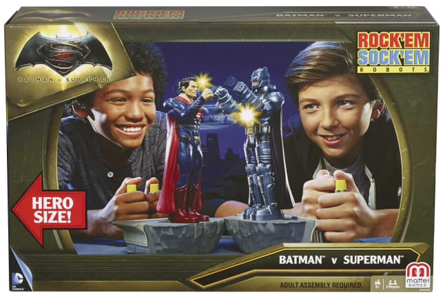 Batman vs Superman Rock 'Em Sock 'Em Robots 2-Player Kids Game, Fighting Robots Action Game - Imagen 1 de 4
