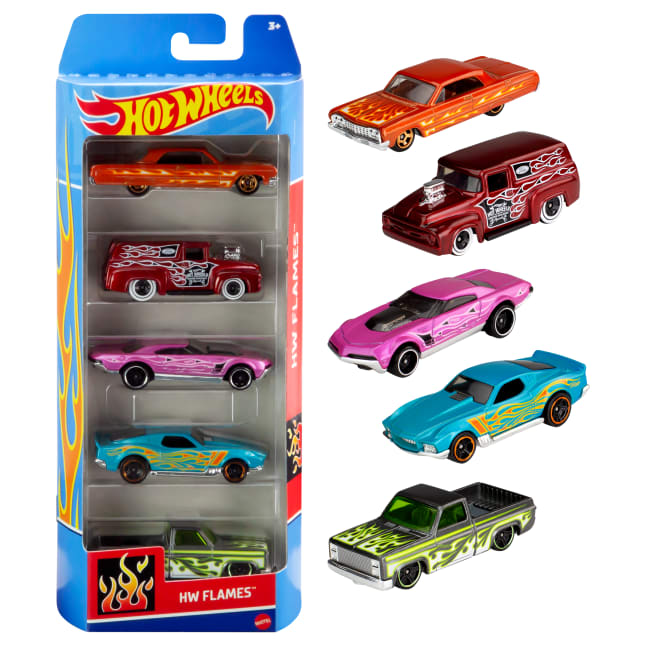 Hot Wheels Cars, 5-Pack Of Die-Cast Toy Cars Or Trucks in 1:64 Scale - Image 1 of 
