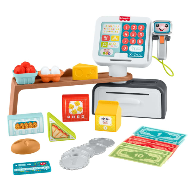 Fisher-Price Aprender e Brincar Brinquedo para Bebês Caixa Registradora Escaneia e Aprenda - Imagen 1 de 6