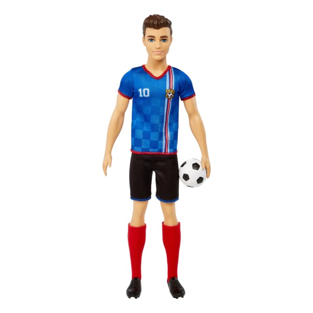 Ken Soccer Doll, Cropped Hair, #10 Uniform, Soccer Ball, Cleats,  Socks, 3 & Up - Image 1 of 6