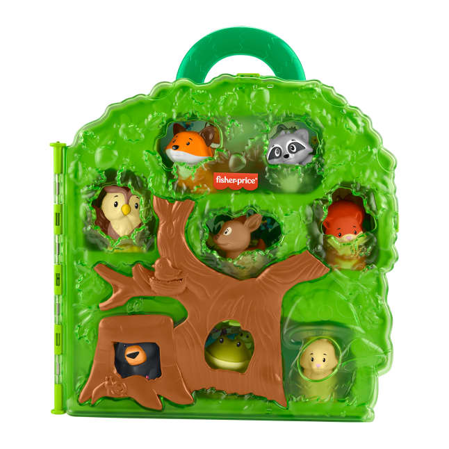 Fisher-Price Little People Forest Friends Carry Case Toddler Playset With Figures, 9 Pieces - Image 1 of 4
