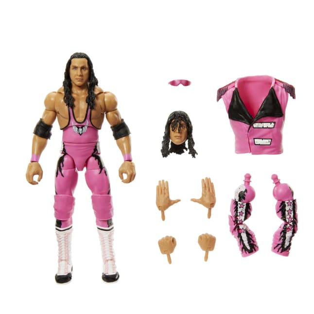 WWE Legends Ultimate Edition Bret “Hit Man” Hart Action Figure & Accessory, 6-Inch Posable Collectible - Imagen 1 de 6