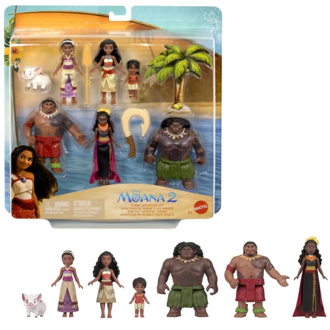Disney Moana 2 Coffret Aventure de Moana, 6 Poupées et 2 Acc. - Image 1 of 6