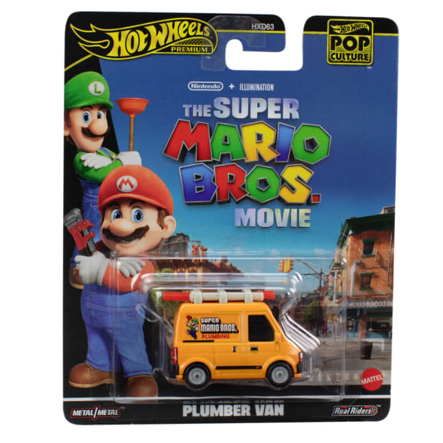 Hot Wheels Collector Veículo de Brinquedo Mario o Filme Van de Encanador - Imagem 1 de 7