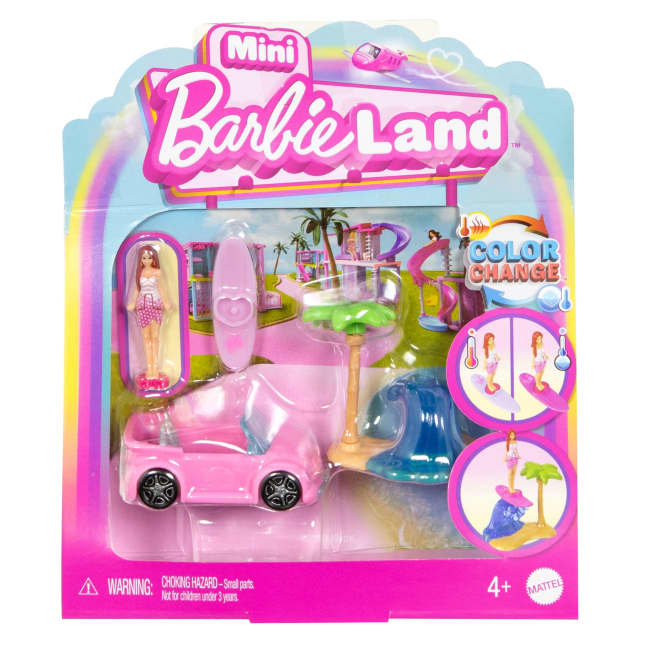 Barbie  Mini Barbieland  Coffret Véhicule et Poupée  Décapotable - Imagen 1 de 5