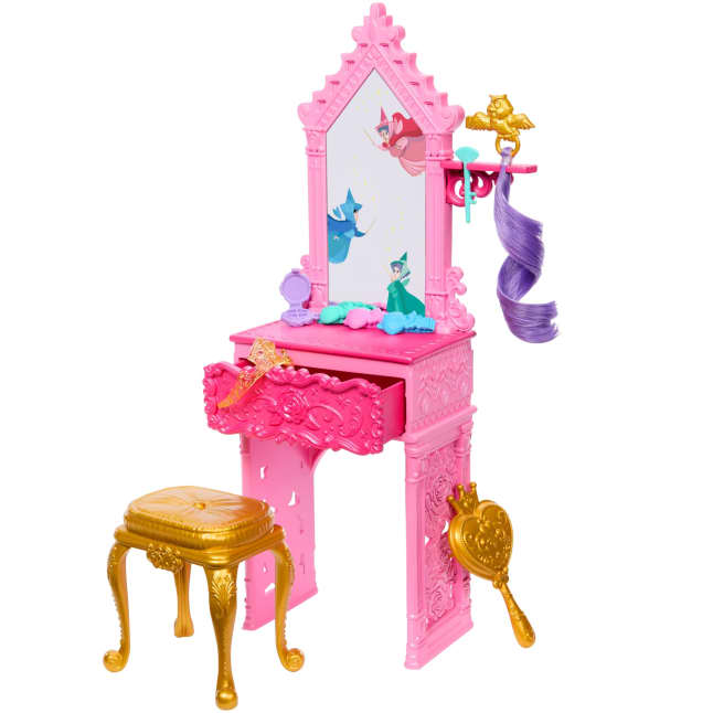 Disney Princess Aurora Start The Story Doll Accessory Set With Vanity & 9 Styling Accessories - Imagen 1 de 6