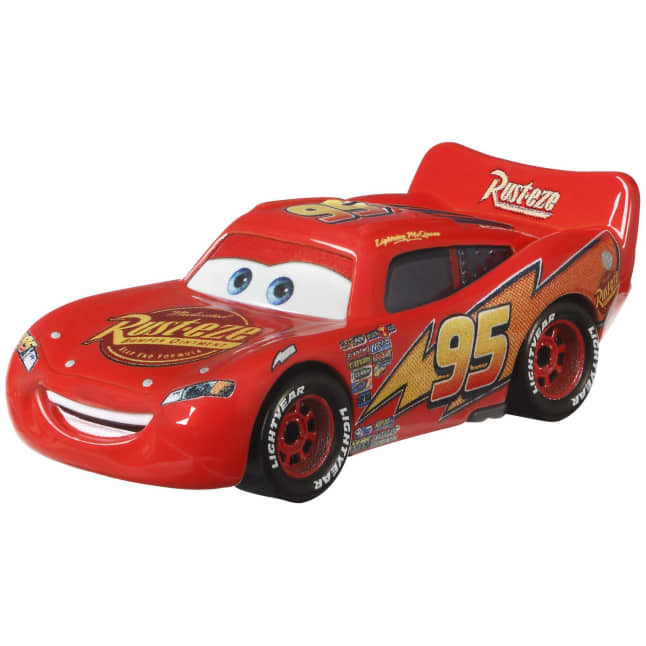 Carros da Disney e Pixar Diecast Veículo de Brinquedo Relâmpago McQueen com Cartaz Rusteze - Image 1 of 1