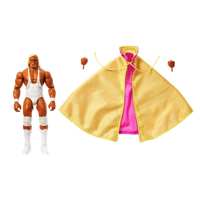 WWE Elite Collection Hulk Hogan Legends Action Figure With Singlet & Cape Accessory - Imagen 1 de 7