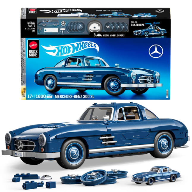 Mattel Brick Shop Hot Wheels Juguete de Construcción Premium Mercedes Benz 300 SL - Imagen 1 de 6