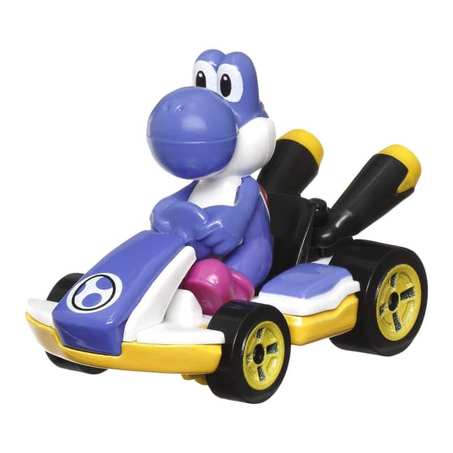 Hot Wheels Mario Kart Vehículo de Juguete Yoshi Estándar Kart Azul Obscuro - Imagen 1 de 5