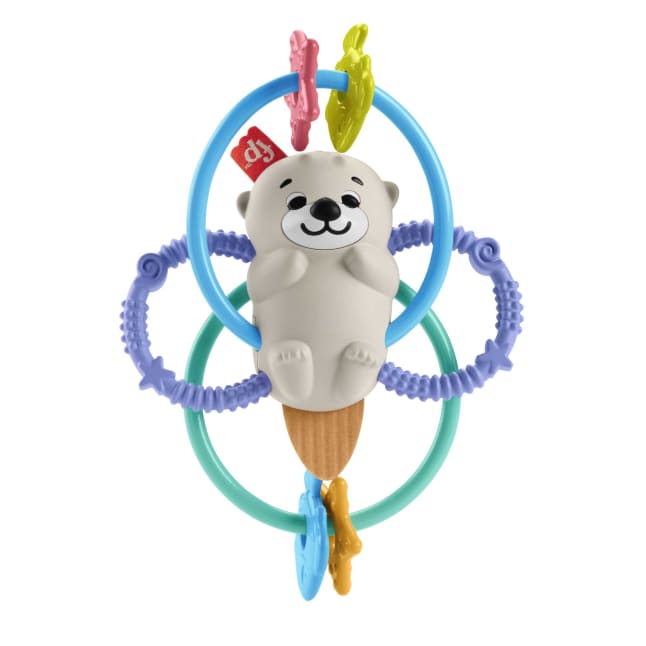 Hochet et Jouet de dentition Sans Bpa Pour Nouveau-Nés de Fisher-Price, Loutre à Tordre et Mordiller - Image 1 of 6