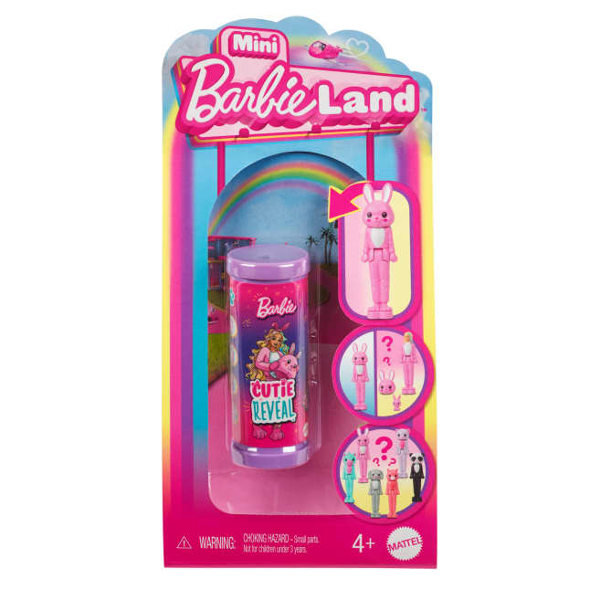 Barbie Mini Barbieland Cutie Reveal Doll & Pet, 1.5-Inch Color Dream Series - Image 1 of 6