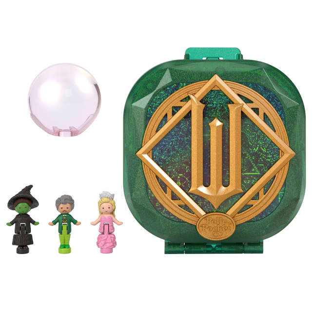 Polly Pocket Micro Dolls And Playset, Collector Wicked Compact With Hat And Bubble Accessories - Image 1 of 6