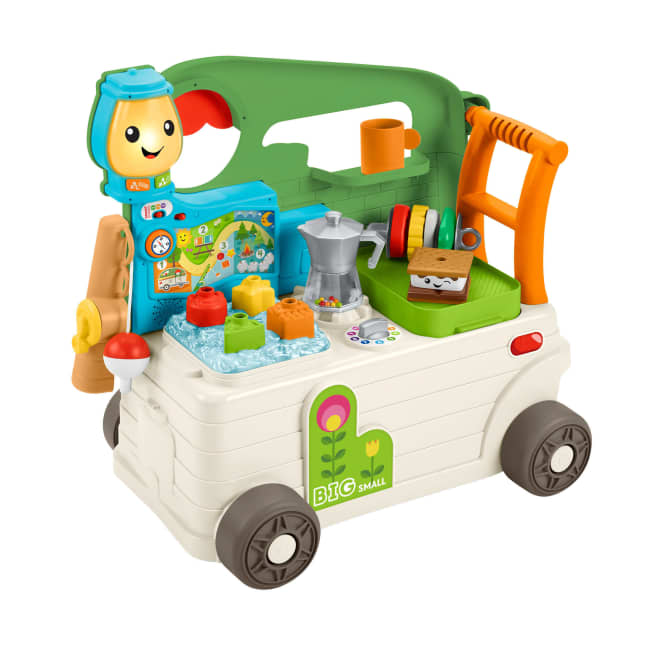 Fisher-Price Laugh & Learn 3-In-1 On-The-Go Camper Infant Walker & Toddler Activity Center - Imagen 1 de 6