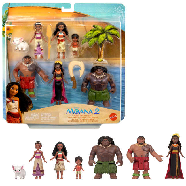 Disney Moana 2 Toys, Moana's Adventure Set With 6 Small Dolls & 2 Accessories - Image 1 of 6