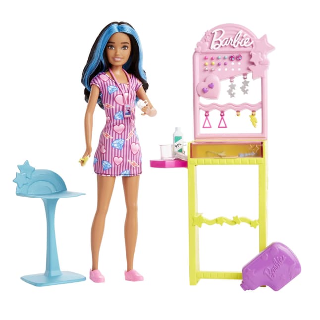 Barbie Toys, Skipper Doll And Ear-Piercer Set With Piercing Tool And Accessories, First Jobs - Image 1 of 6