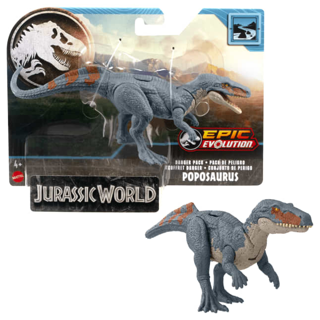 Jurassic World Dinosaur Danger Pack Poposaurus Action Figure Toy - Imagen 1 de 6