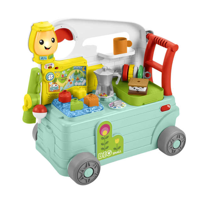 Fisher-Price Rires et Éveil Caravane en Balade 3 en 1, Centre D’Activités Musical Version Anglaise et Française - Image 1 of 6