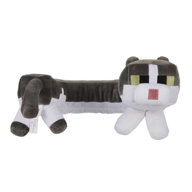 Minecraft Plush Cat Neck Pillow, Purring Sounds, Press Paw To Activate, Soft Travel Toy - Image 1 of 6