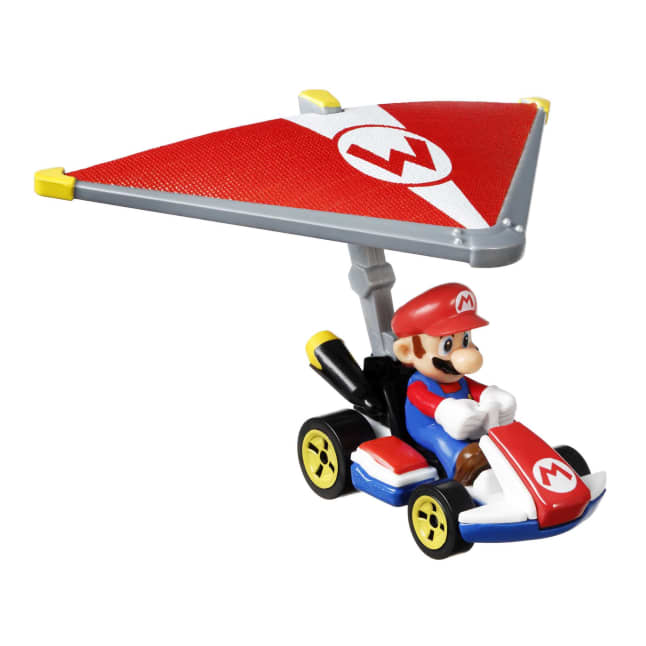 Hot Wheels Mario Kart Veículo de Brinquedo Mário Padrão Kart com Super Glider - Imagem 1 de 4