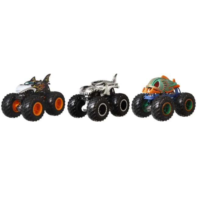 Hot Wheels Monster Trucks Creature 3-Pack, 3 Toy Trucks For Kids 3 Years Old & Up - Image 1 of 6