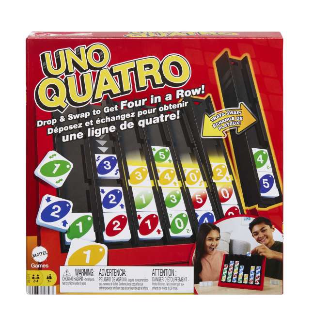 UNO Quatro Game, Adult, Family And Game Night - Imagem 1 de 6