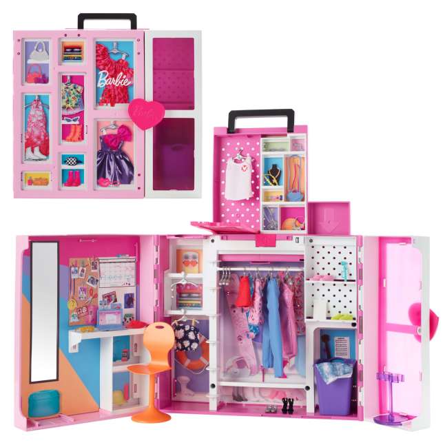 Barbie Coffret Placard de Rêve, 60+ Cm Largeur, 35+ Éléments, 3+ Ans - Image 1 of 6