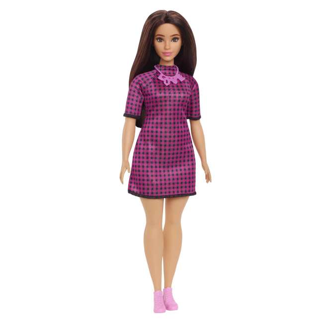 Barbie Fashionista Muñeca Vestido con Cuadros Rosa - Image 1 of 6