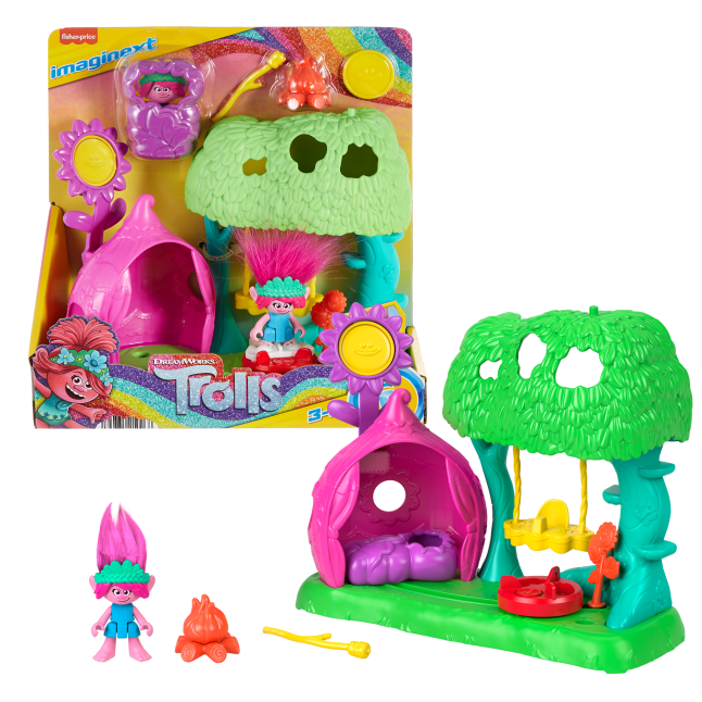 Imaginext  Dreamworks Trolls  Coffret  Camping Fleurs Souriantes - Imagen 1 de 5