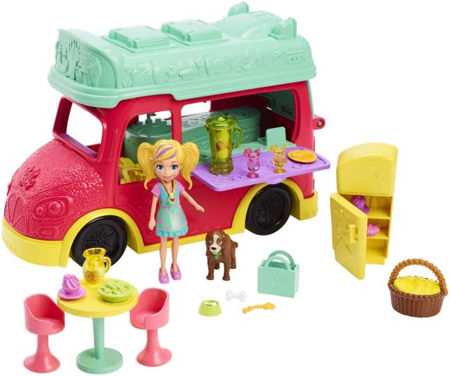Polly Pocket Conjunto de Brinquedo Smoothies Food Truck 2 em 1 - Imagen 1 de 6