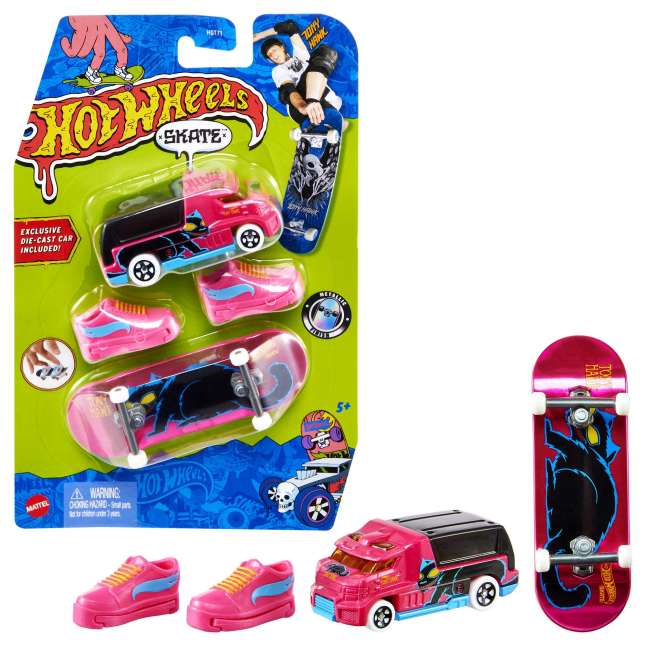 Hot Wheels Skate Veículo de Brinquedo Skateboard de Coleção ANIMAL ATTACK™ + HW RAPID RESPONSE™ com Diecast - Image 1 of 3