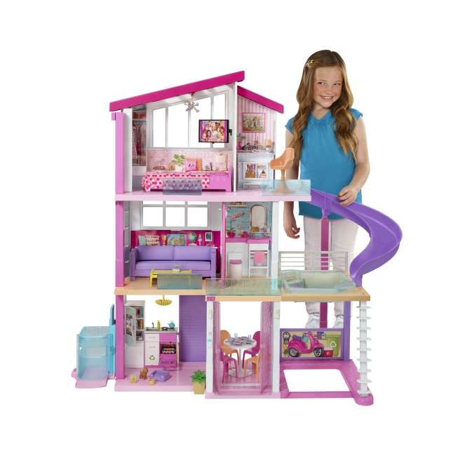 Barbie Dreamhouse Doll House With 70 Accessories And Accessible Elevator - Imagem 1 de 6