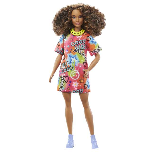 Barbie Fashionista Muñeca Vestido Colorido Oversized - Imagem 1 de 6