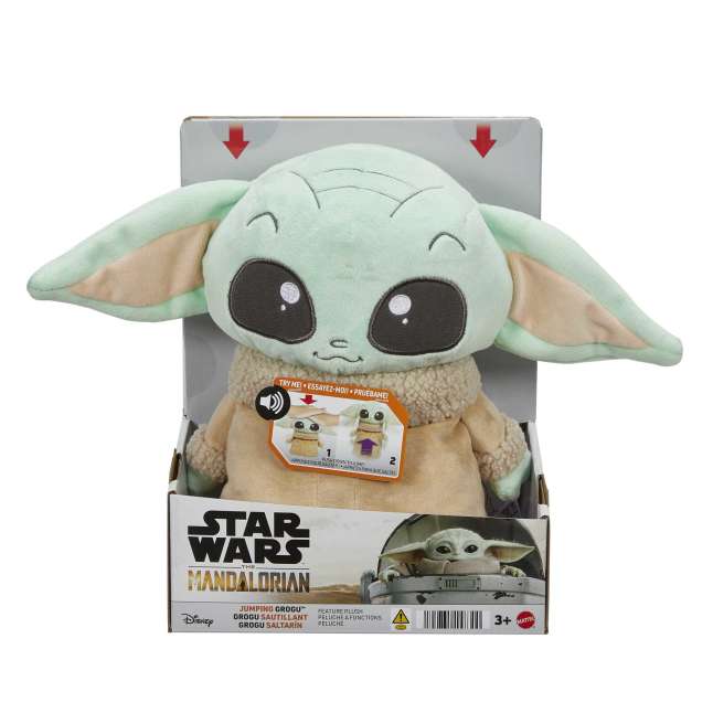 Star Wars Jumping Grogu Plush Toy With Jumping Action And Sounds - Imagem 1 de 6